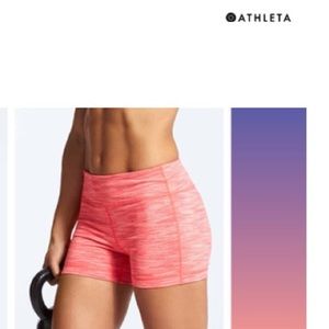 Athleta Coral Pink Chaturanga Hot Yoga Shortie
